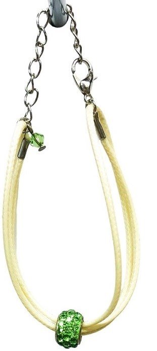 Ostatní Handmade Teraka bracelet type 002 accessorio, verde/bianco