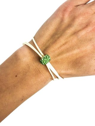 Ostatní Handmade Teraka bracelet type 002 accessorio, verde/bianco