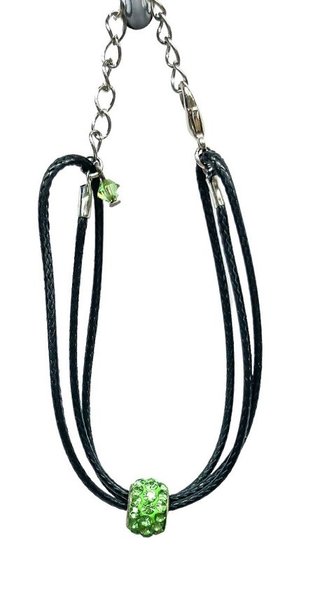 Ostatní Handmade Teraka braccialetto, tipo 005, nero/verde