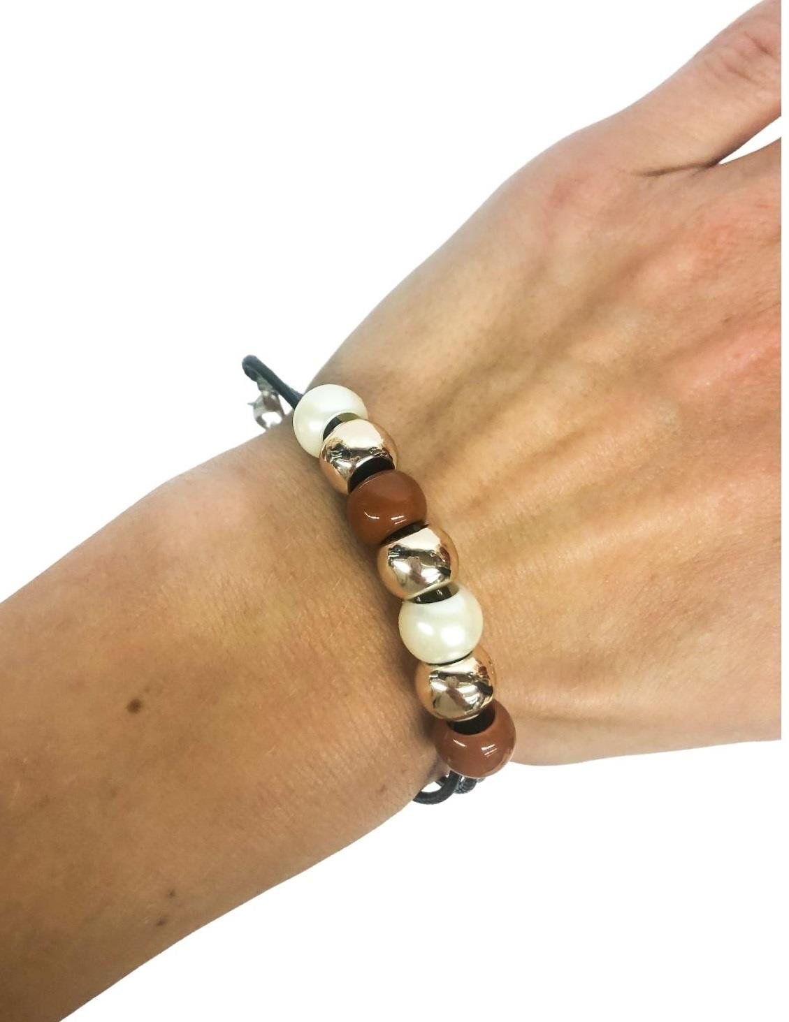 Ostatní Handmade Teraka braccialetto, tipo 016, marrone