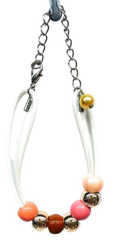 Ostatní Handmade Teraka braccialetto, tipo 017, bianco/rosa