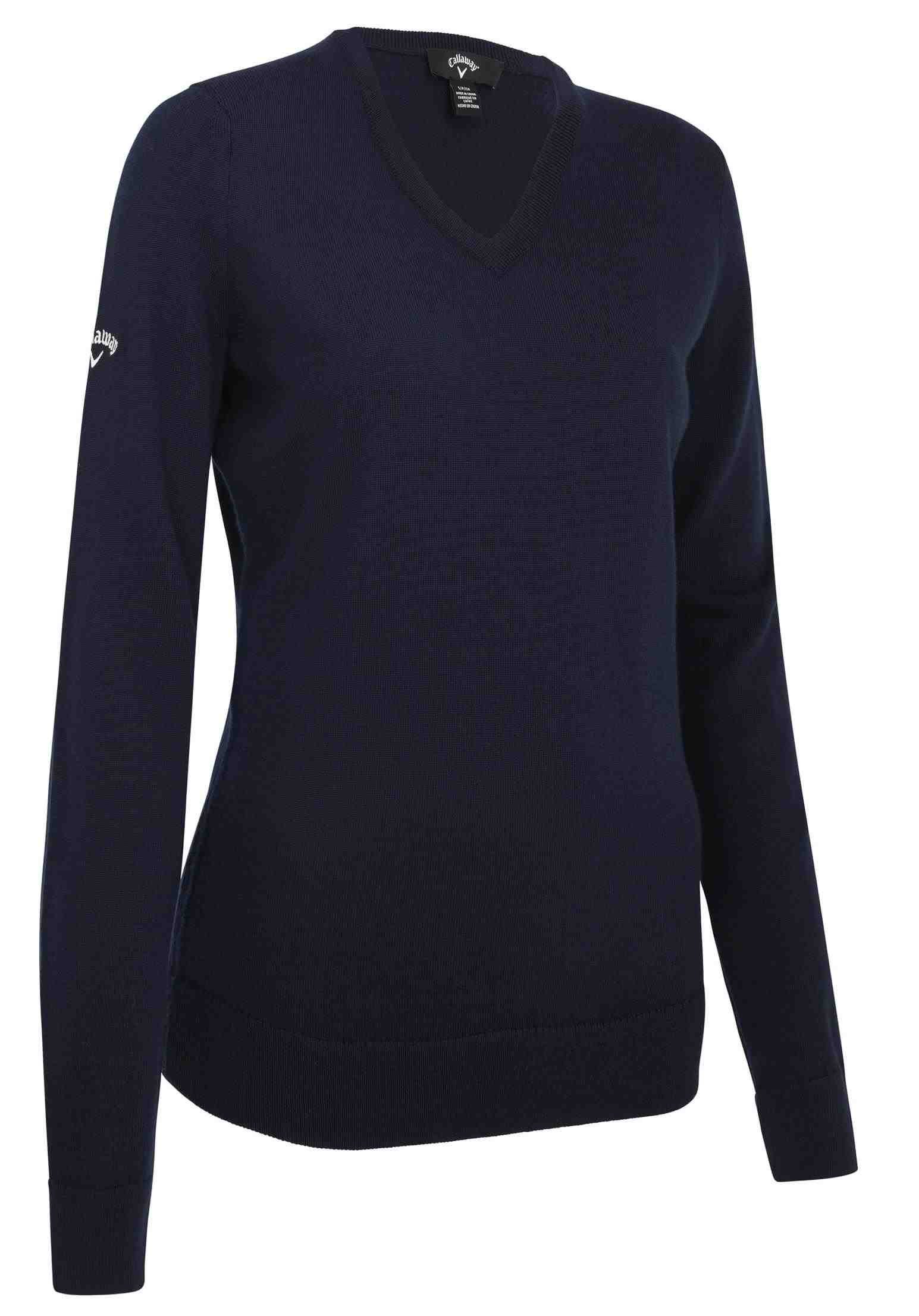Callaway V-Neck Merino maglione da donna, dark navy