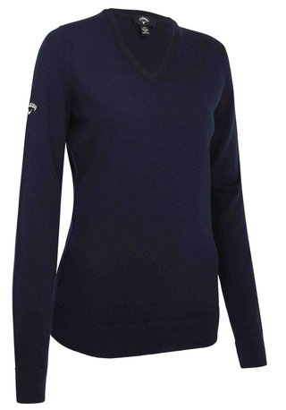 Callaway V-Neck Merino maglione da donna, dark navy