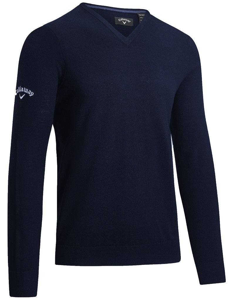 Callaway V-Neck Merino maglione da uomo, dark navy