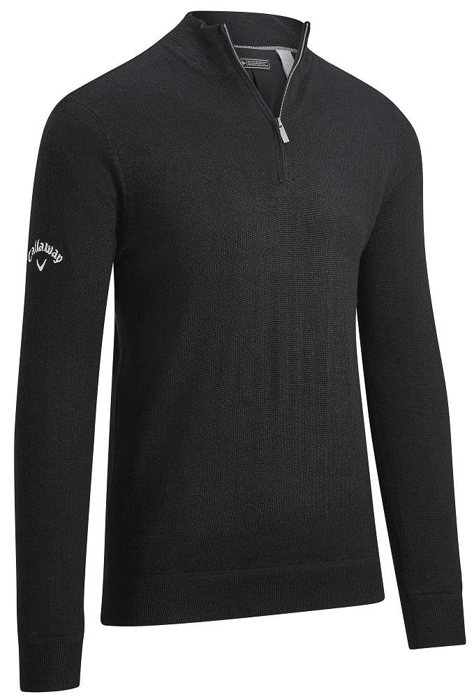 Callaway Windstropper 1/4 Zipped maglione uomo, black INK