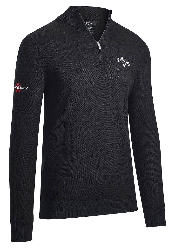 Callaway 1/4 Blended Merino maglione da uomo, black ink