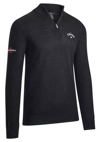 Callaway 1/4 Blended Merino maglione da uomo, black ink