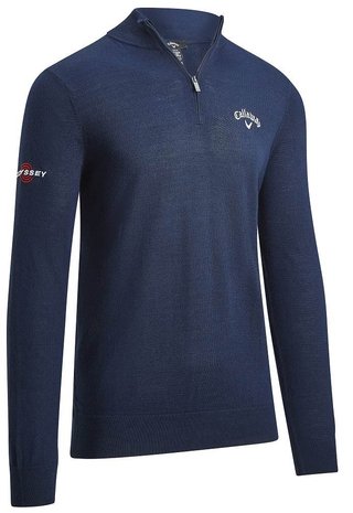 Callaway 1/4 Blended Merino maglione da uomo, blu navy