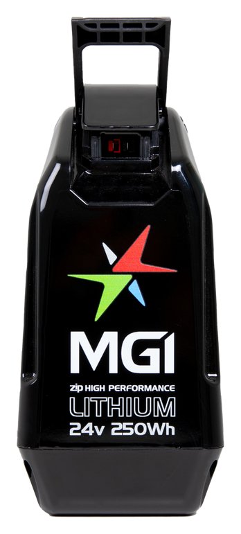 MGI 2024 ZIP 24V 250Wh Lithium Battery (18 holes) accessorio per carrello, nero