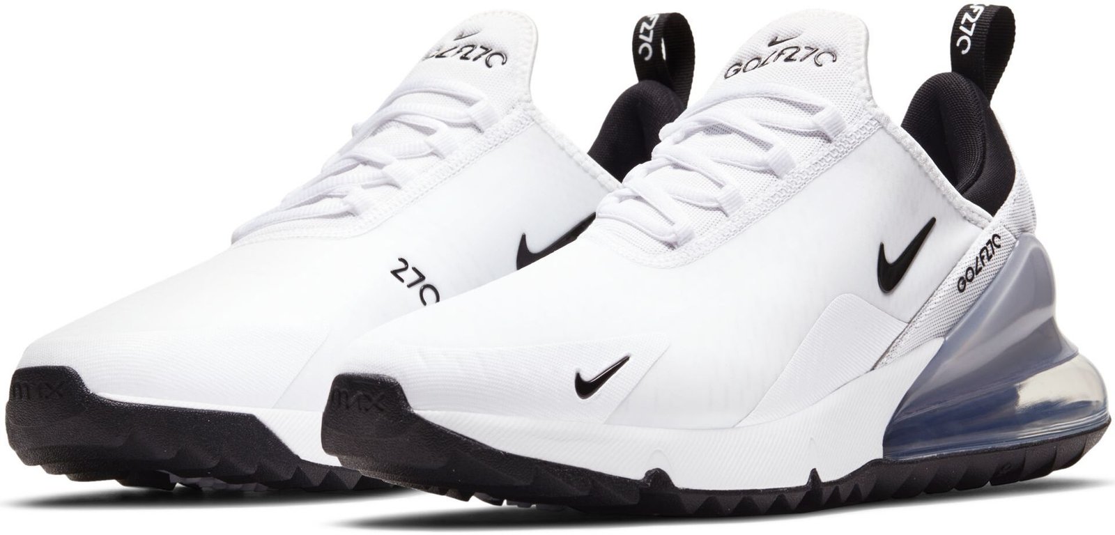 Nike Air Max 270G unisex scarpe da golf, bianco/nero/platino