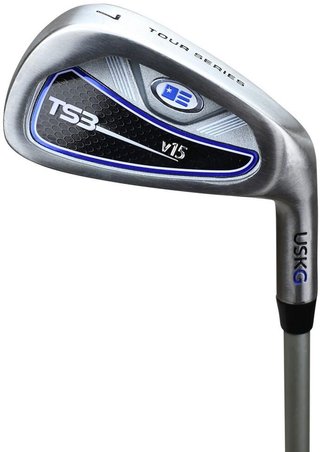 U.S. Kids Golf TS3-51 (130cm) V15 10-Club set da golf junior, grafite + stand bag, royal/bianco/arancione
