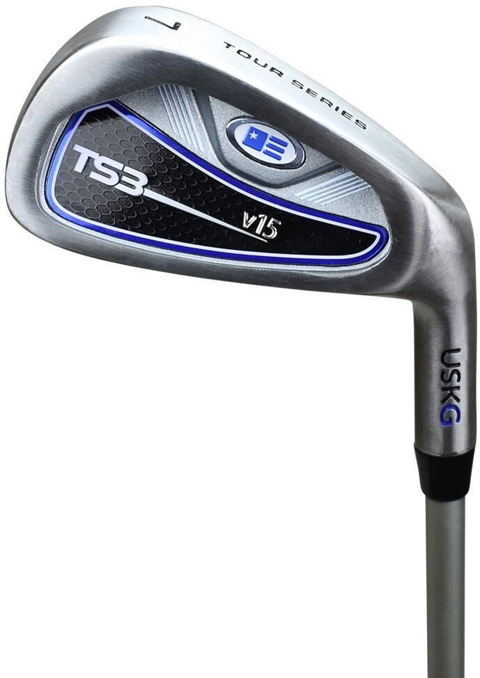 U.S. Kids Golf TS3-51 (130cm) V15 10-Club set da golf junior, grafite + stand bag, royal/bianco/arancione