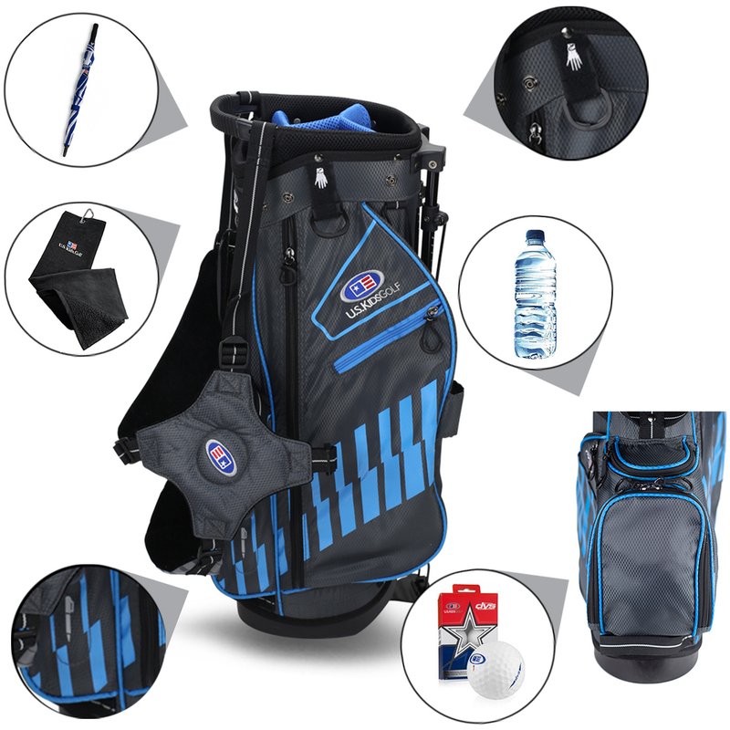U.S. Kids Golf UL48 (122cm) WT20-S junior stand bag 2022 24.5", grigio/teal