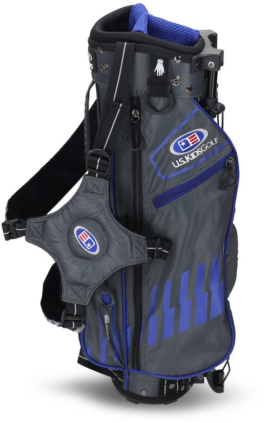 U.S. Kids Golf UL45 (114cm) WT25-s junior stand bag 2022, grigio/blu, 23"