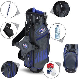 U.S. Kids Golf UL45 (114cm) WT25-s junior stand bag 2022, grigio/blu, 23"