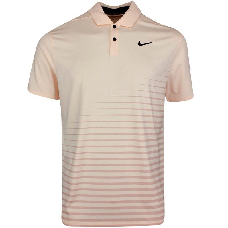 Nike Dry Vapor Stripe Graphic polo da uomo, crimson tint