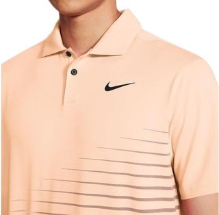Nike Dry Vapor Stripe Graphic polo da uomo, crimson tint