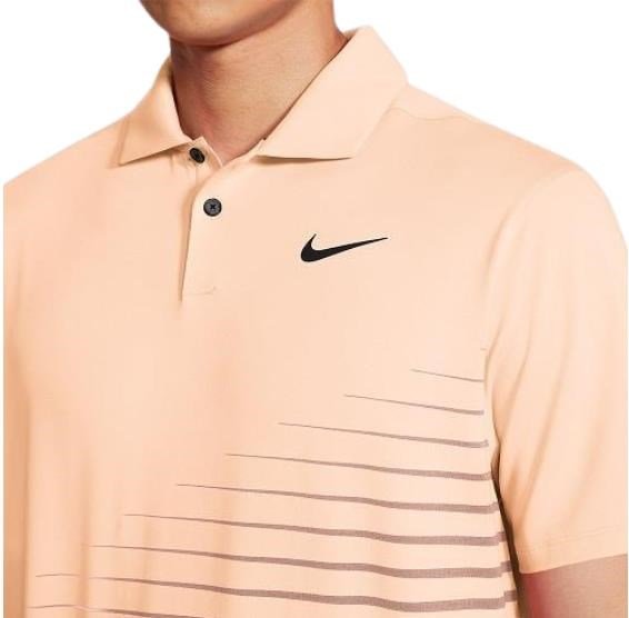 Nike Dry Vapor Stripe Graphic polo da uomo, crimson tint
