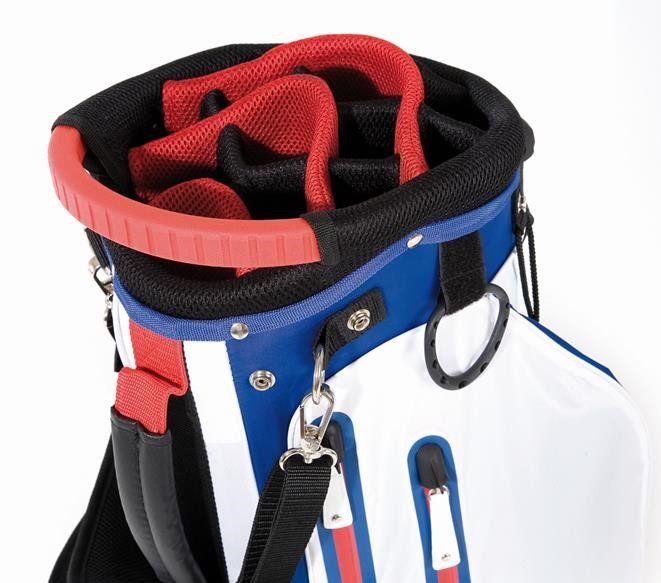 JuCad Waterproof 2in1 stand bag, blu/bianco/rosso