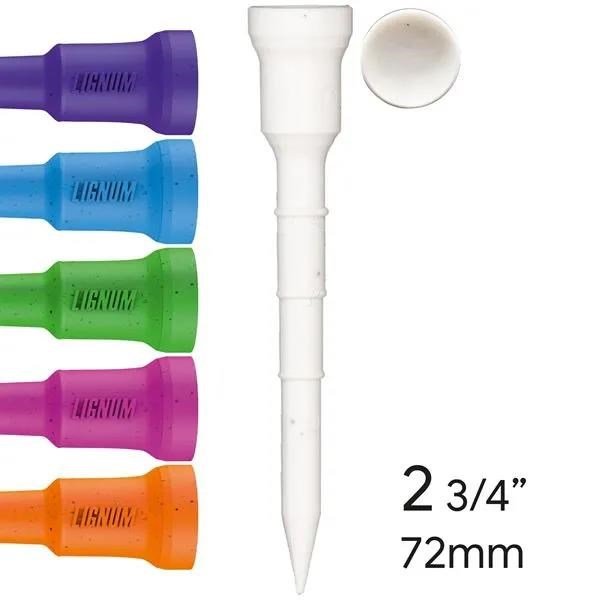 Lignum Tee 72mm (2 3/4") 12pack neon mix