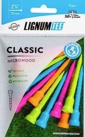 Lignum Tee 72mm (2 3/4") 12pack neon mix
