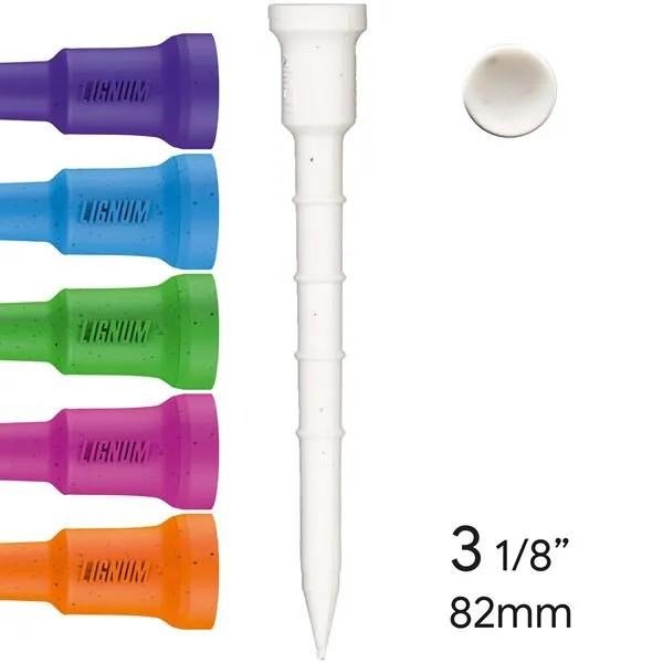 Lignum Tee 82mm (3 1/8") 12pack neon mix