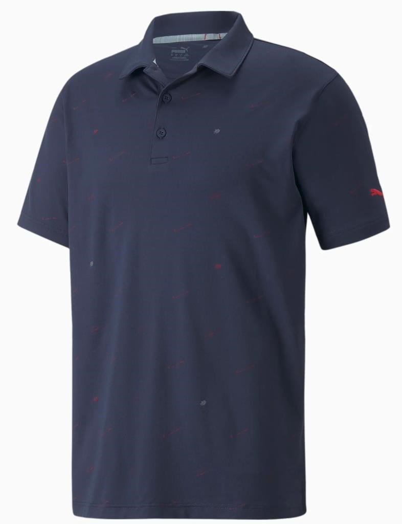 Puma Cloudspun Love polo da uomo, navy blazer/ski patrol