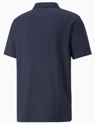 Puma Cloudspun Love polo da uomo, navy blazer/ski patrol