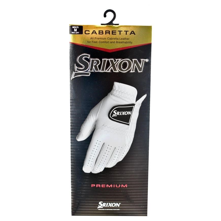Srixon Premium Cabretta Leather guanto da golf uomo, bianco