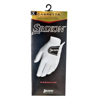 Srixon Premium Cabretta Leather guanto da golf uomo, bianco