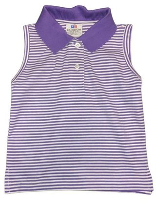 U.S. Kids Golf girls polo, viola/bianco