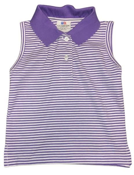 U.S. Kids Golf girls polo, viola/bianco