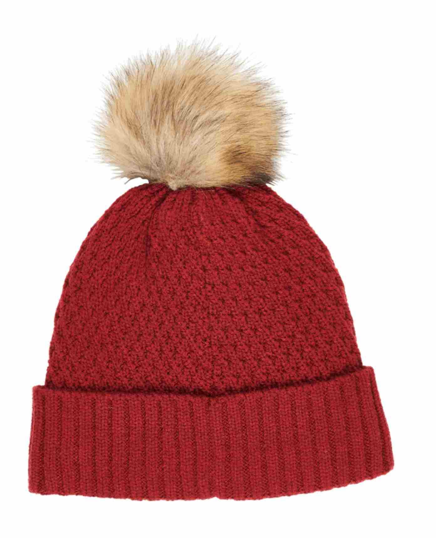 Callaway Pom Pom Beanie cappello invernale da donna, rosso