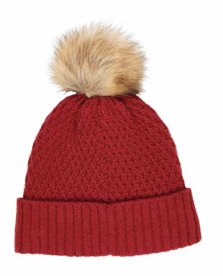 Callaway Pom Pom Beanie cappello invernale da donna, rosso