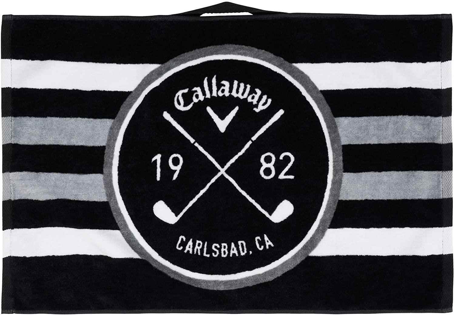 Callaway Cart asciugamano da golf 40x60 cm, nero/bianco