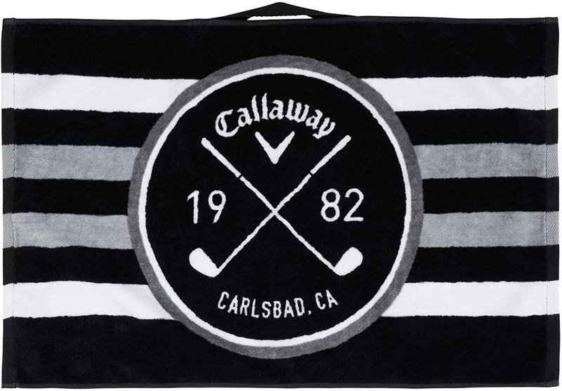 Callaway Cart asciugamano da golf 40x60 cm, nero/bianco