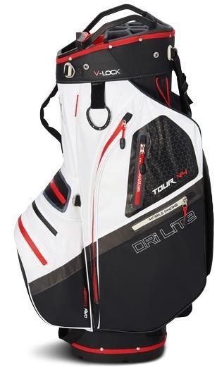 Big Max Dri Lite V-4 Organizer cart bag, nero/bianco/rosso