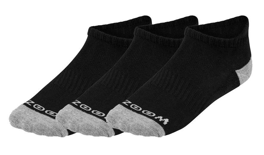 Zoom Ankle calzini da donna (3 paia), nero/argento