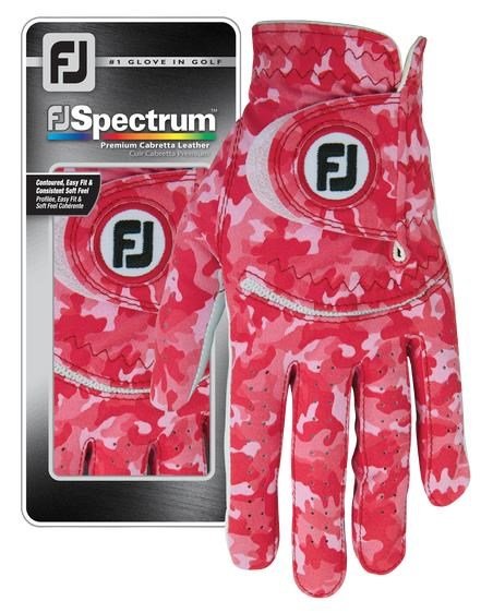 FootJoy Spectrum guanto da golf donna, rosso camo
