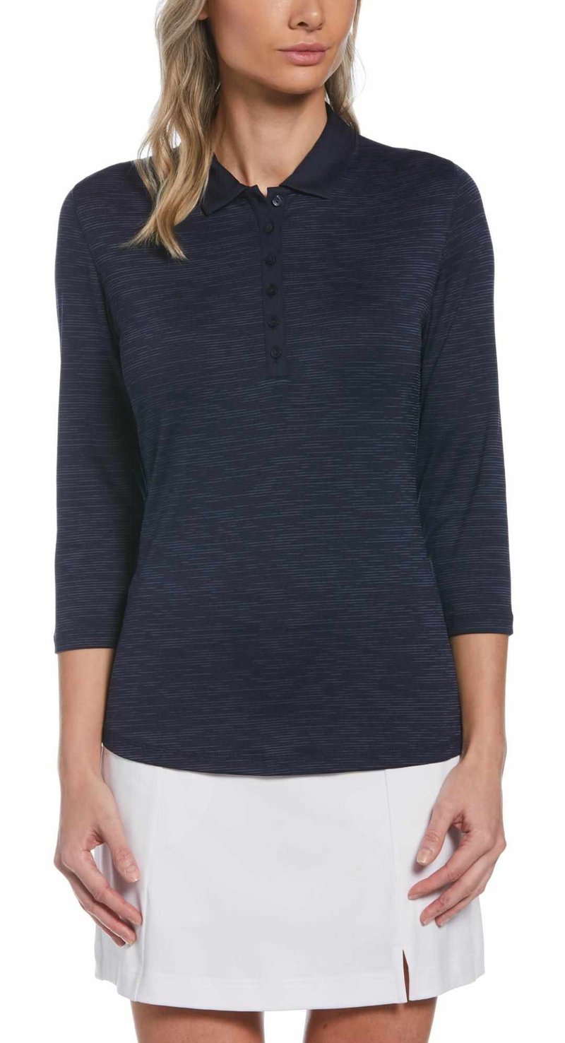 Callaway 3/4-Sleeve Swing Tech polo da donna, peacoat