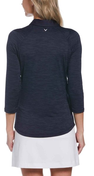 Callaway 3/4-Sleeve Swing Tech polo da donna, peacoat