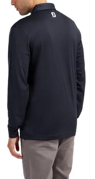 FootJoy Long Sleeve Thermocool Self Athletic Fit polo da uomo, navy