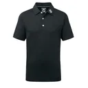 FootJoy Stretch Pique Solid polo da junior, nero