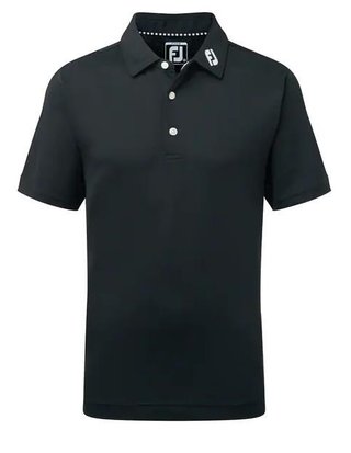 FootJoy Stretch Pique Solid polo da junior, nero