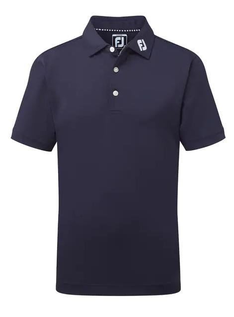 FootJoy Stretch Pique Solid polo da junior, blu navy