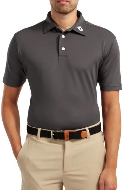 FootJoy Stretch Pique Solid polo da uomo, charcoal