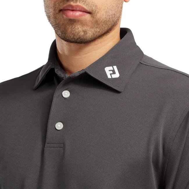 FootJoy Stretch Pique Solid polo da uomo, charcoal