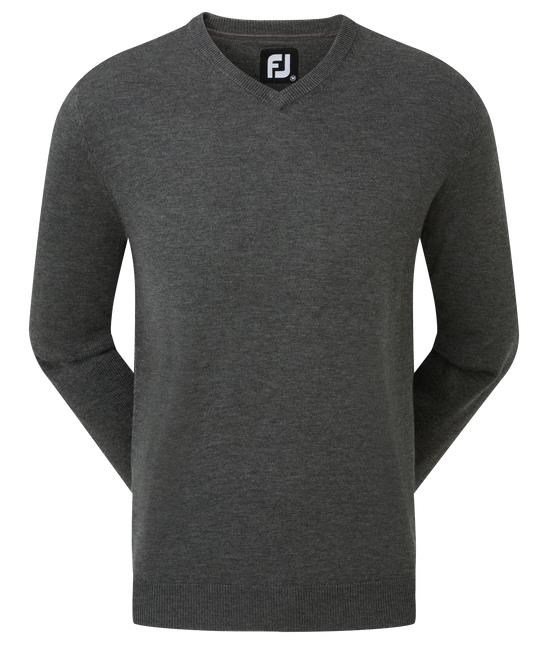 FootJoy Wool Blend V-Neck maglione da uomo, grigio scuro