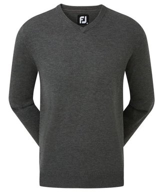 FootJoy Wool Blend V-Neck maglione da uomo, grigio scuro