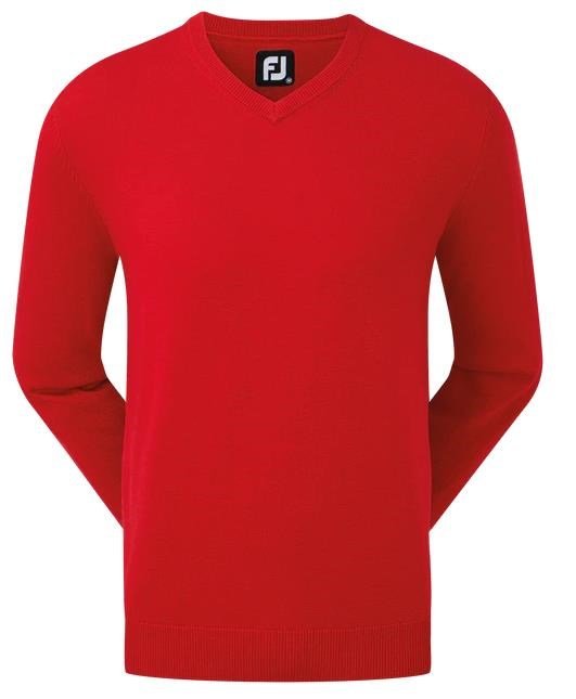 FootJoy Wool Blend V-Neck maglione da uomo, rosso